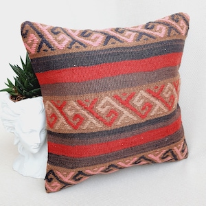 Turkish Kilim Pillow Cover Traditional Kilim Pillow Authentic Kilim Pillow Kilim Cushion Case Kilim Pillows Kilim Pillow Bohemian Pillow