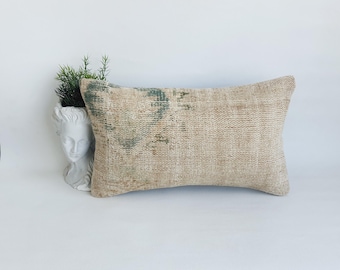 Capa de almofada vintage para tapete turco: decoração de lã Boho (30x50 cm)