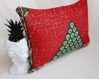 16x24 Rug Pillow Cover Wool Pillow , Sofa Cushion , Carpet Lumbar Pillow , Rug Pillows , Turkish Pillow , Home Living , Rug Cushion