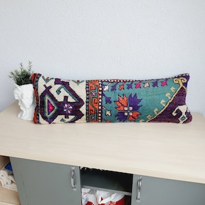 12x36 Rug Lumbar Pillow Antique Pillow Cushion Cover Vintage Rug Pillow Carpet Pillow Case Turkish Rug Pillow Rug Pillow Covers Cushion