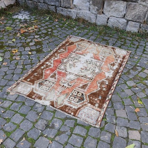 Vintage Armenian Rug , Handwoven Wool Rug , Bohemian Home Decor
