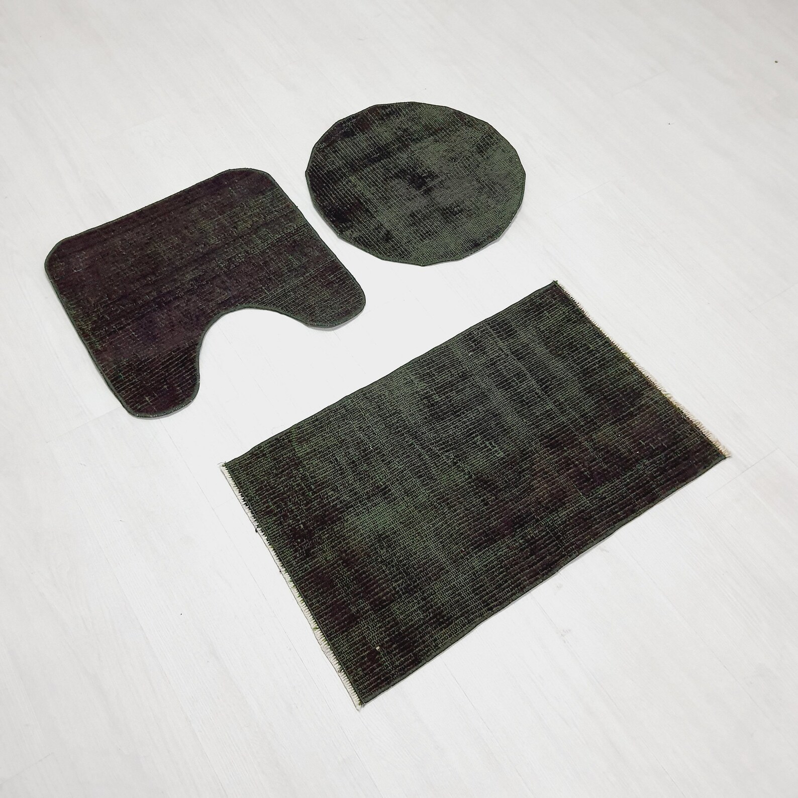 Vintage Bath Mat Set Bathroom Mat Set Bath Mats Handmade Etsy