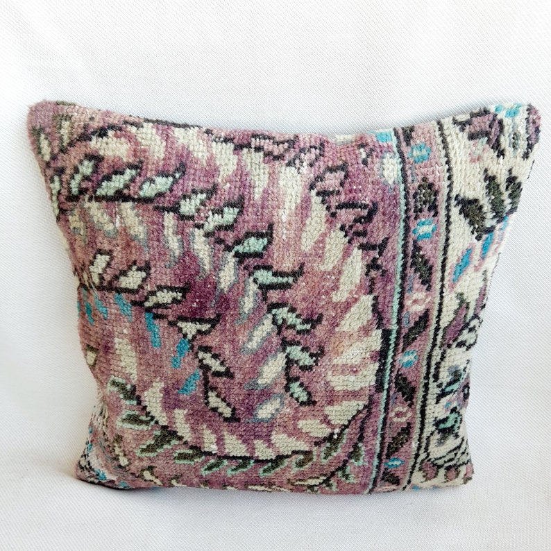 Oriental Pillow Vintage Pillow Rug Pillows Rug Pillow Cover Handwoven Pillow Home Decor Rug Cushion Cover Turkish Pillow