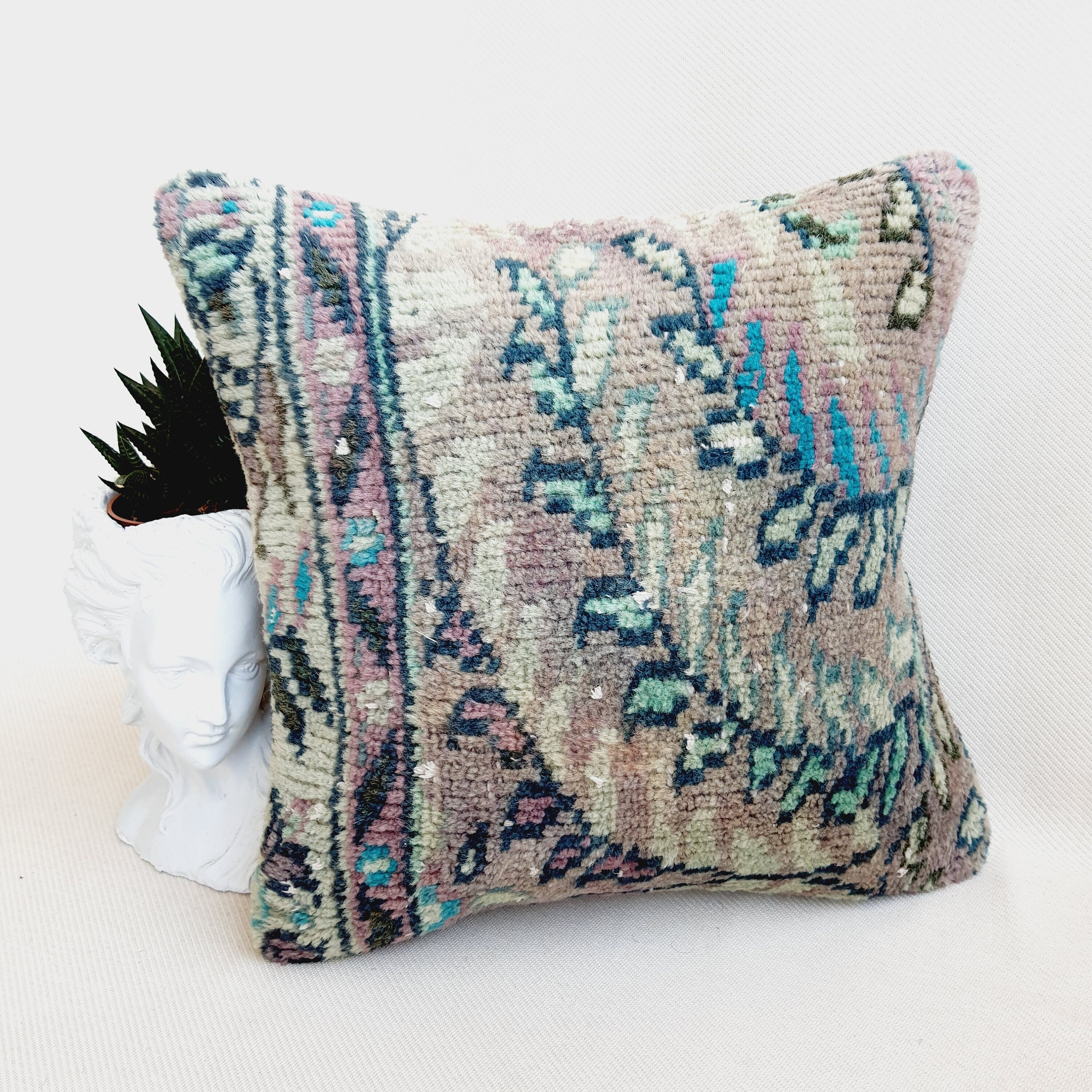 Carpet Pillow Vintage Rug Pillow Tribal Rug Pillow Old Etsy