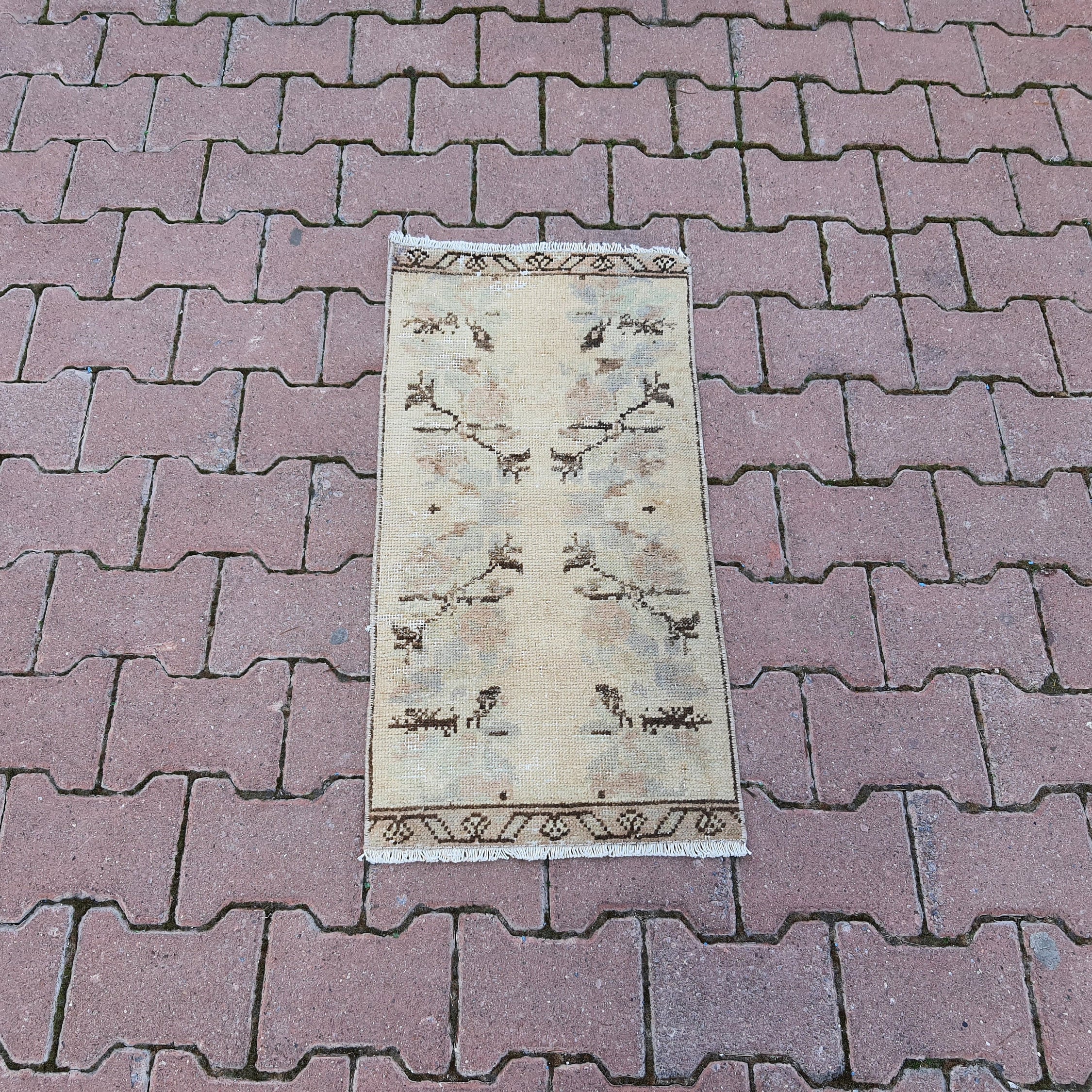 レンガ ヴィンテージラグ スモールラグ ランナーラグ トルコラグ