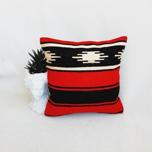 16x16 Anatolian Kilim Pillow Vintage Kilim Pillow Turkish Pillow  Boho Pillow  Kilim Pillows Kilim Cushion Kilim Pillow Case