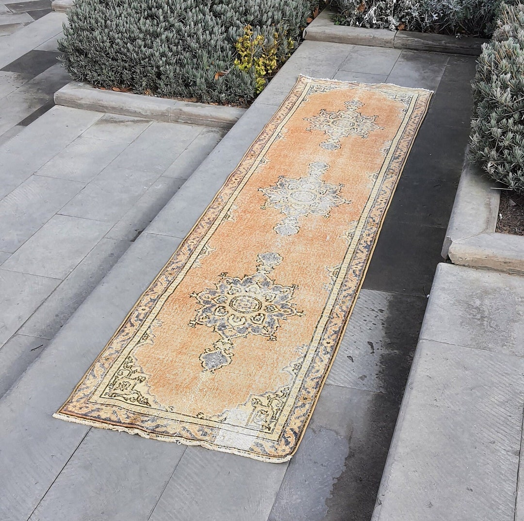 Renovated Old Runner Rug , Turkish Runner Rug , Handmade Runner Rug ...