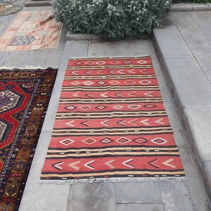 3.3x5.5 Feet Kilim Rug , Handmade Kilim , Vintage Kilim , Area Kilim , Bohemian Kilim Rug , Anatolian Rug , Antique Kilim , Kilim Rugs