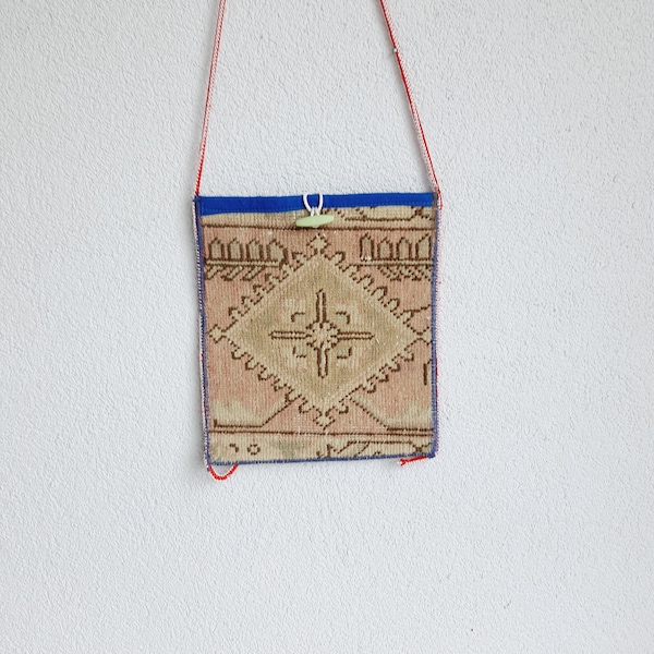 Handwoven Rug Bag , Turkish Rug Bag , Cross body bag , shoulder bag , boho rug , gift for her , Carpet Bag