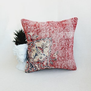 Rug Pillow Cover Turkish Pillow Antique Pillow Kilim Cushion Cover Rug Pillow Covers Handmade Rug Pillow Carpet Lumbar Pillow Rug Cushion