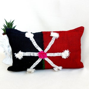 White Wheel Pattern Embroidered Kilim Pillow Unique Kilim Pillow Boho Pillow Decor Pillow  Cushion Cover Kilim Cushion Kilim Pillows