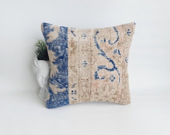 Capa de almofada vintage para tapete turco: almofada de decoração boho, 16x16