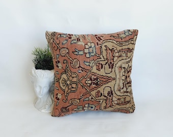 Capa de almofada feita à mão Oushak: 16x16 Boho Decor