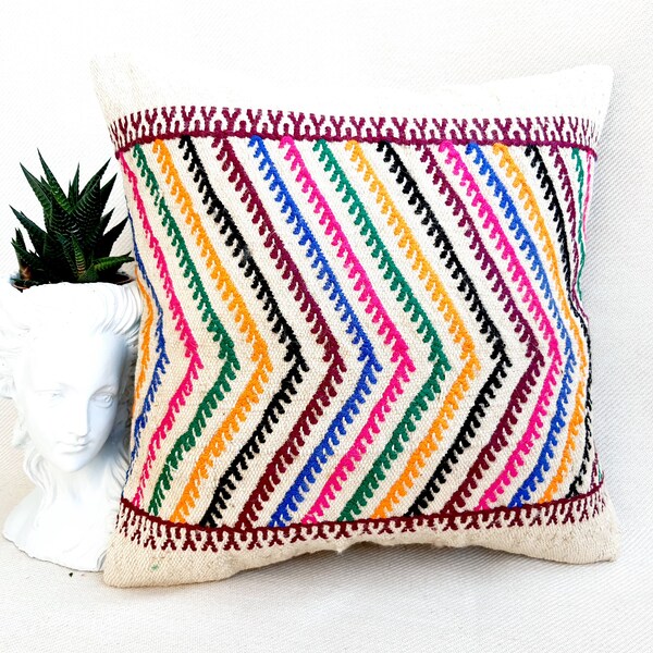 Colorful Turkish Pattern Kilim Pillow Bohemian Kilim Pillow Turkish Kilim Pillow Kilim Cushion Case Kilim Pillows Throw Pillow Kilim Pillow