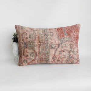 Authentic Rug Pillow cover , 16x24 Rug Pillow , Vintage Pillow , Rug Pillow Cover , Bohemian Pillow , Rustic Pillow Case , Rug Pillow Case