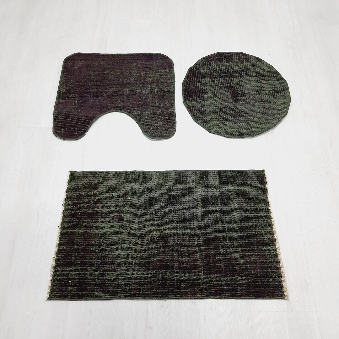 Vintage Bath Mat Set Bathroom Mat Set Bath Mats Handmade Etsy