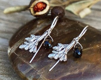 Olive Branch + Smoky Topaz Earrings