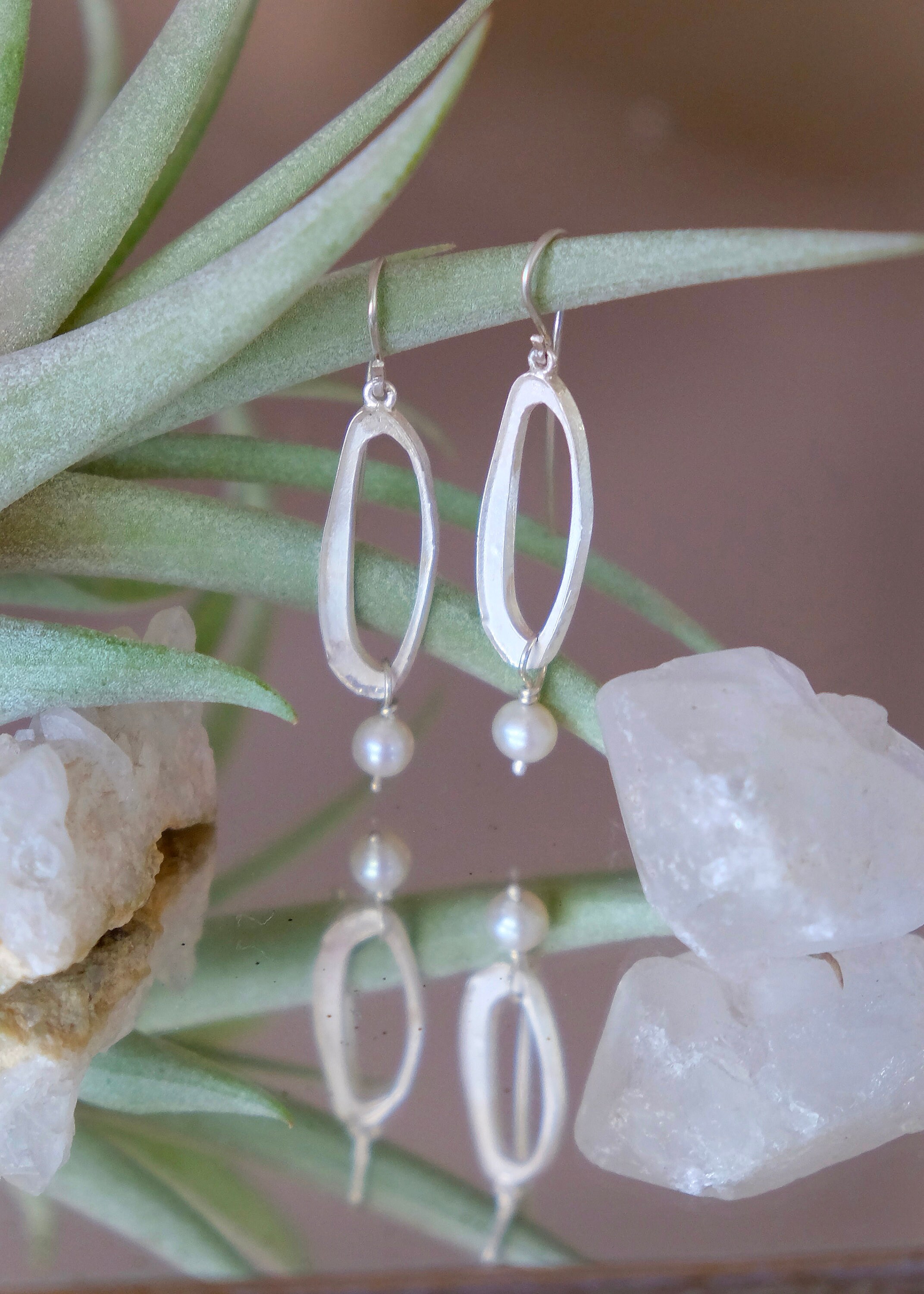 Petal & Pearl Frenchwire Earrings Etsy Denmark