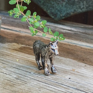 Sterling Silver Wolf sculpture