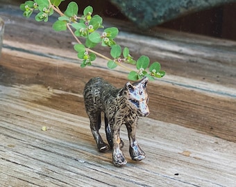 Sterling Silver Wolf sculpture