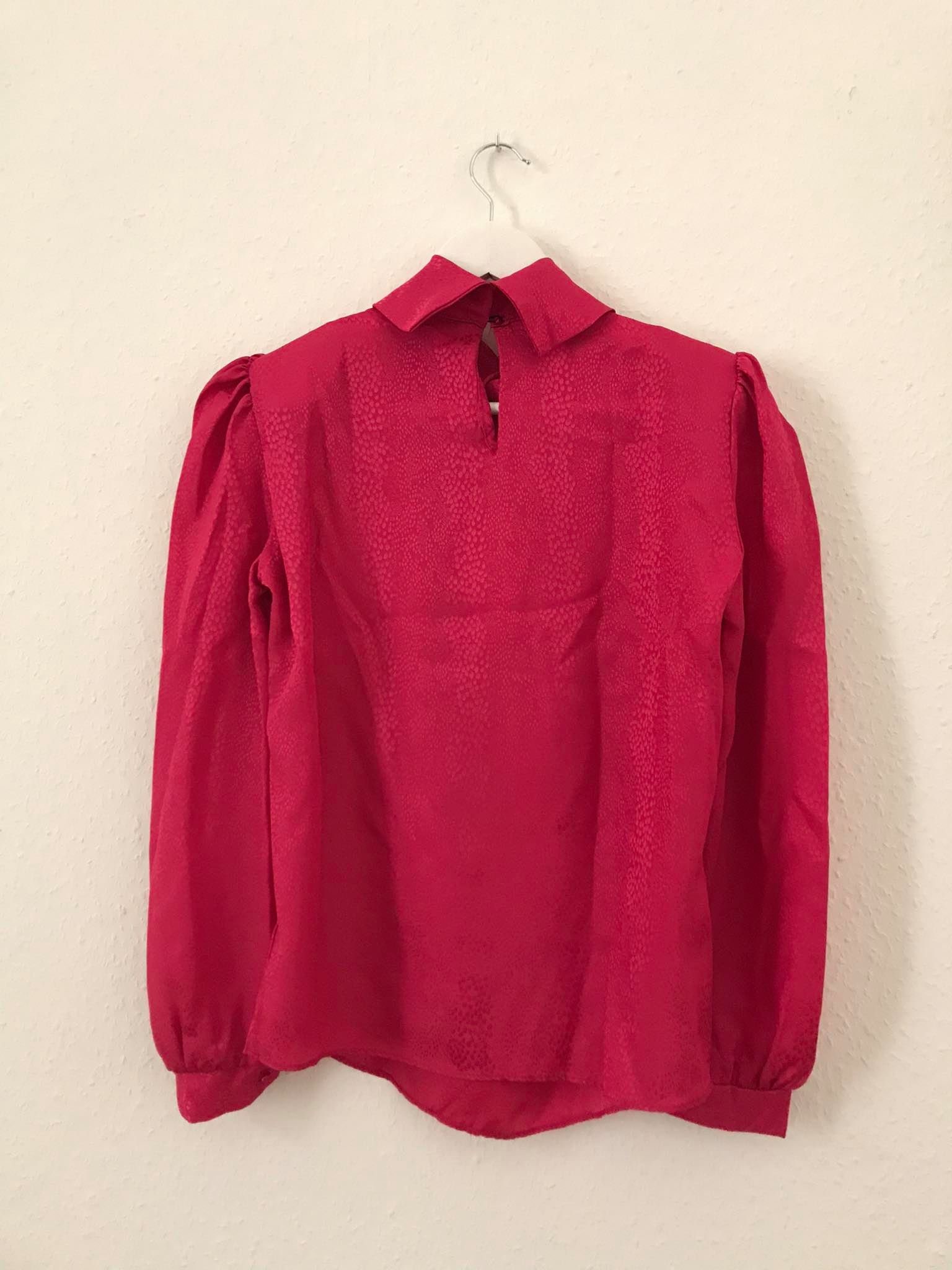 Vintage Pink Blouse With Shoulder Pads Etsy