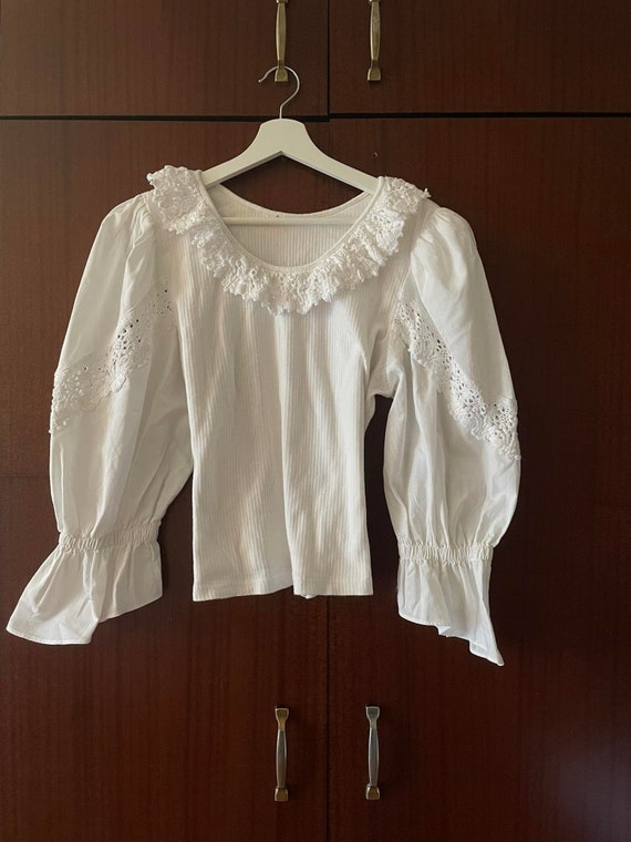 Sensational White Women's Dirndl Blouse