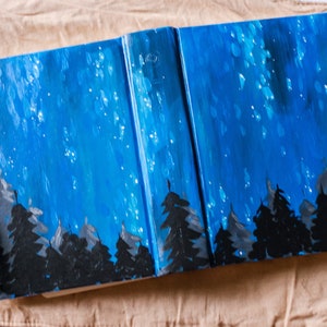Hand Painted Hardcover Starry Night Sky ESV Single Column Journaling Bible