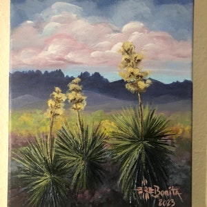 10”x8”x.75” Golden Yuccas at Organ Mountains National Park