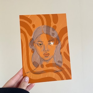 Wavelength Portrait - Art Print - A5