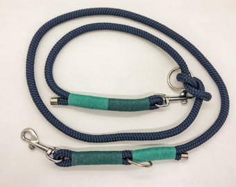 Cityline Dog Leash Ibiza Triple Dog Leash Hippie Adjustable Dog Leash Dog leash Boho Blue
