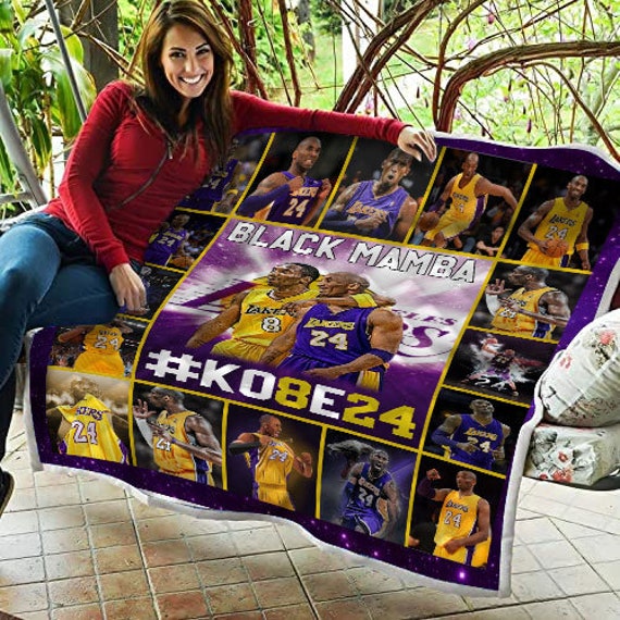 Kobe Bryant Black Mamba Blanket Basketball Player Blankets Etsy
