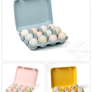 Bantam (Small Eggs) Spring Fling Square Paper Pulp Egg Cartons (12 eggs)