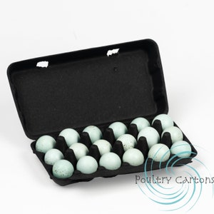 100 Black Paper Quail Egg Cartons (18 eggs)