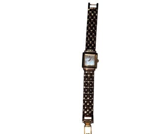 Zegarek damski Seiko Vintage w kolorze złotym, kwadratowy, kwarcowy, mechanizm japoński V401-5839