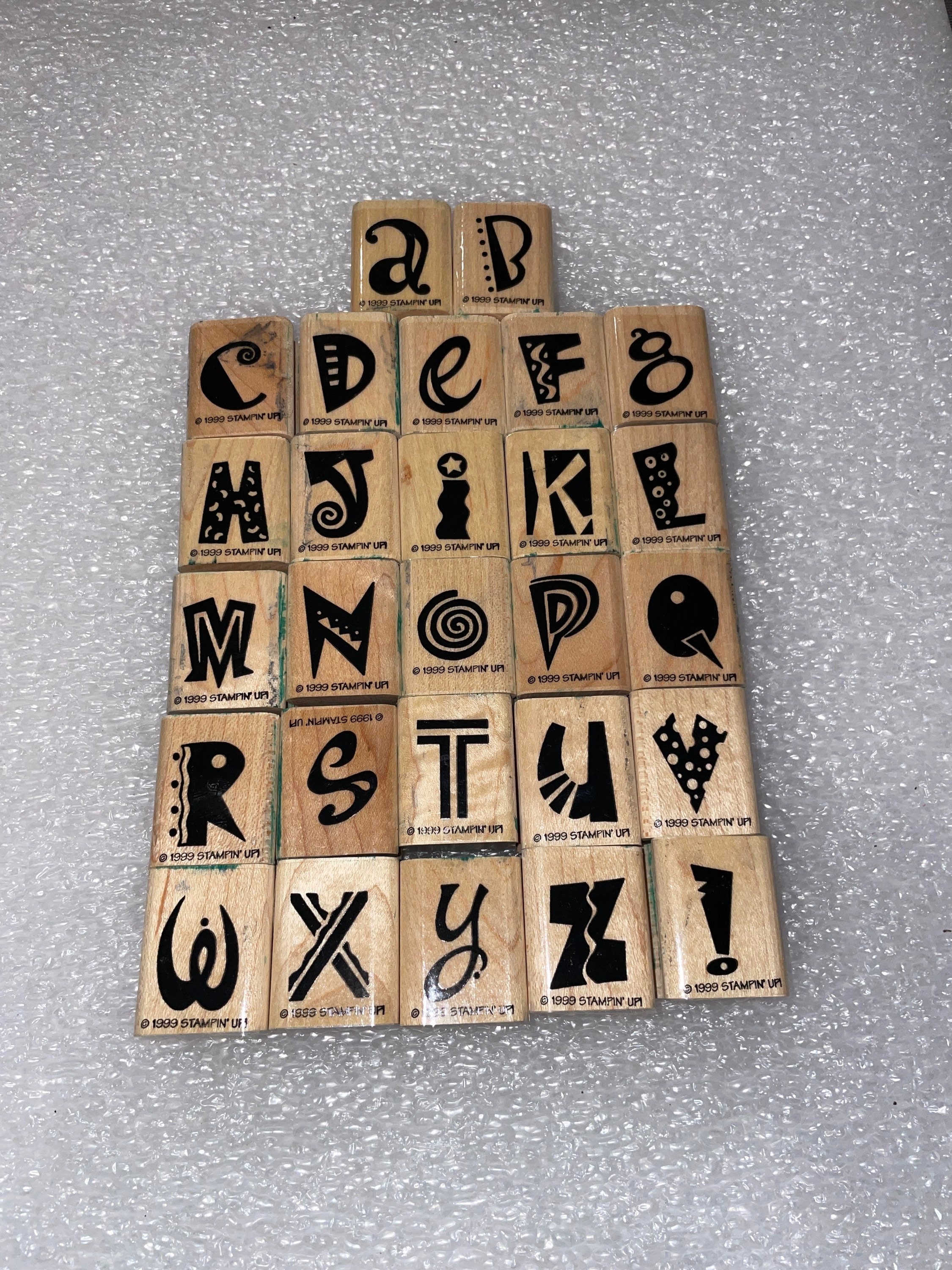 Brevero 75pcs Letter Stamps | Alphabet Stamps Vintage Wooden Includes 5 Emojis Rubber Stamps for Crafts ABCs| Letter Number Stamping Set |Wooden
