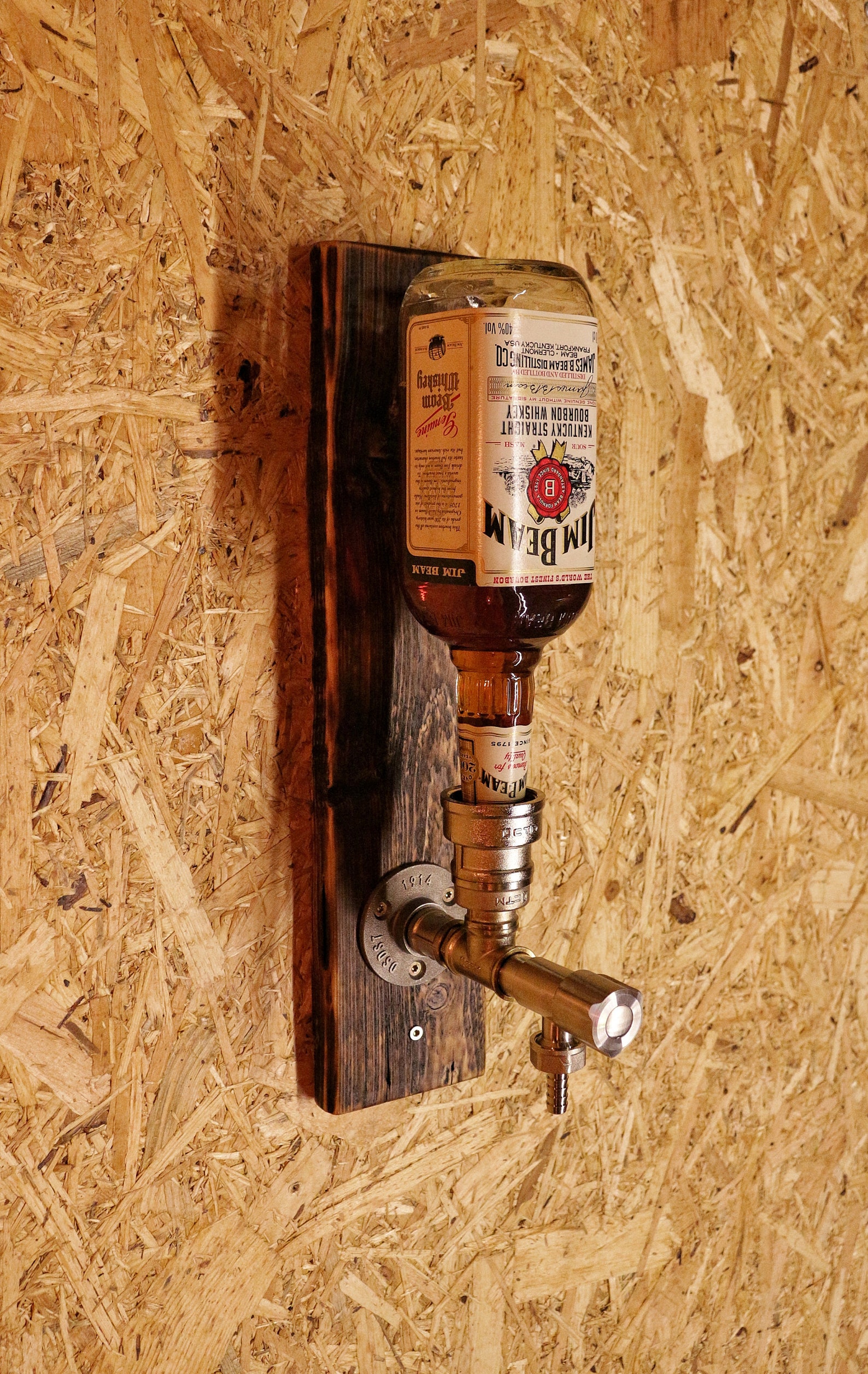 Wall mounted whiskey dispenser. Dispenser for alcohol drinks. Etsy