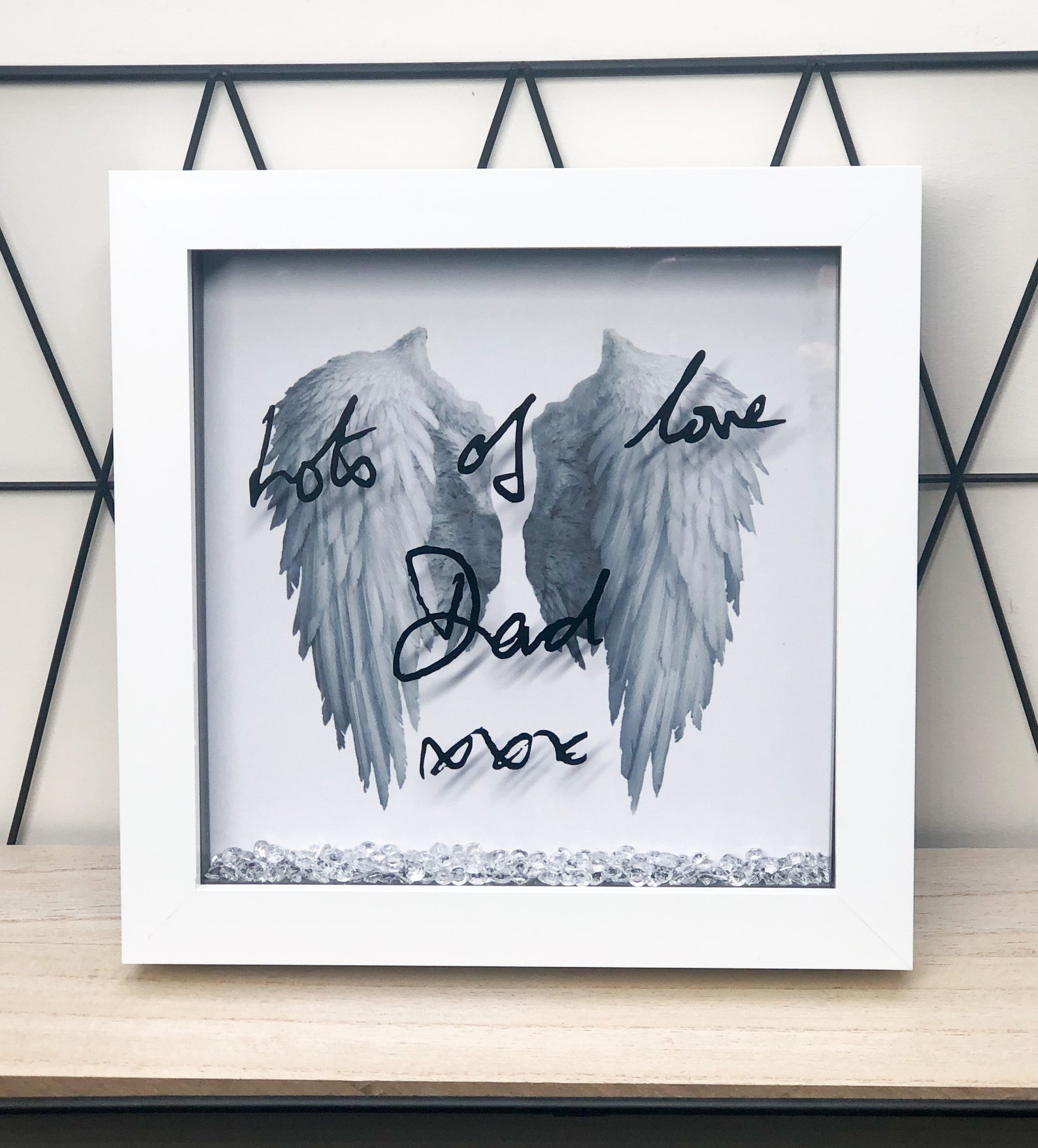 Memorial Frame With Loved Ones Writing Taken From a Card or Etsy