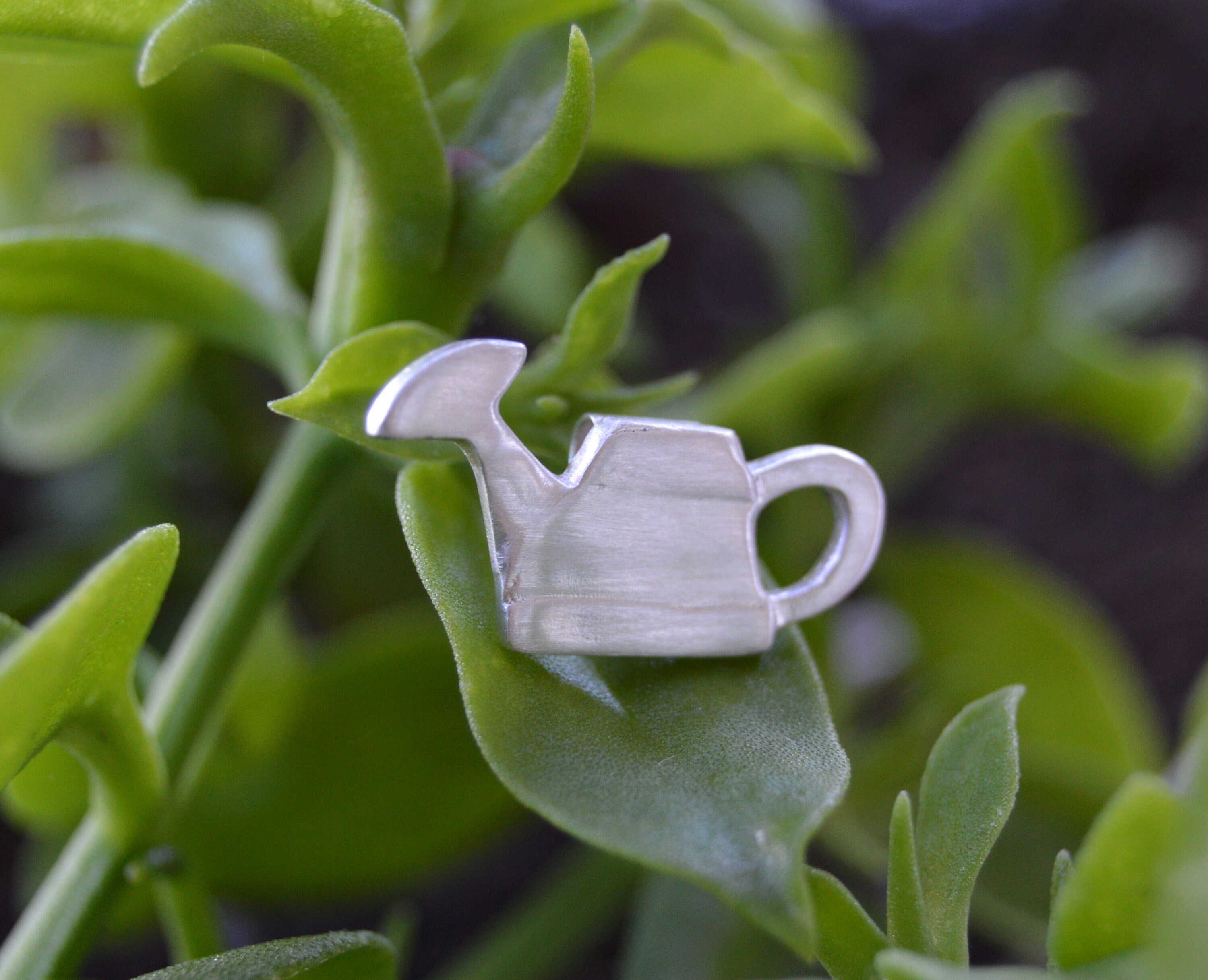 Sterling silver watering can pendant Watering can necklace Etsy