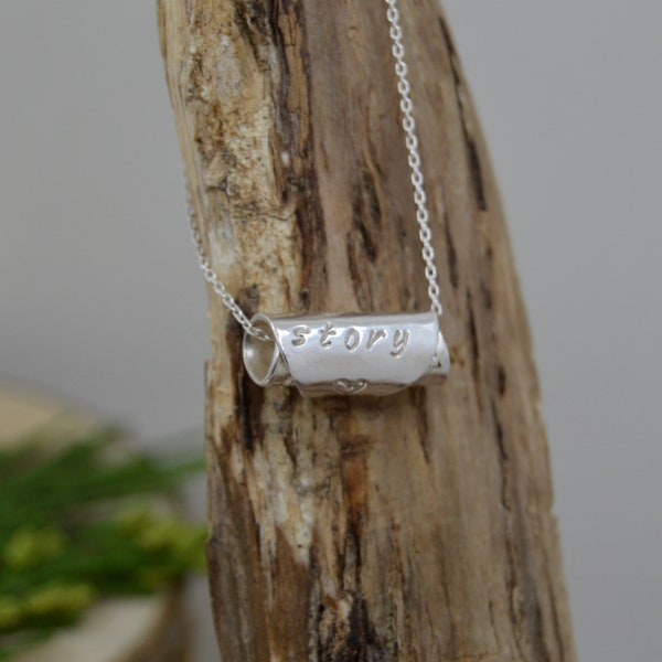 Bijoux personnalisés pour elle, collier en argent à message caché, collier personnalisé avec message secret, collier citation pour l'être cher.