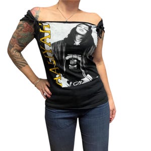 Aaliyah Graphic Tee | Custom Yellow Tee | Vintage Band Tee | Animals Band Tee