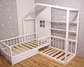 l shaped cribs for twins