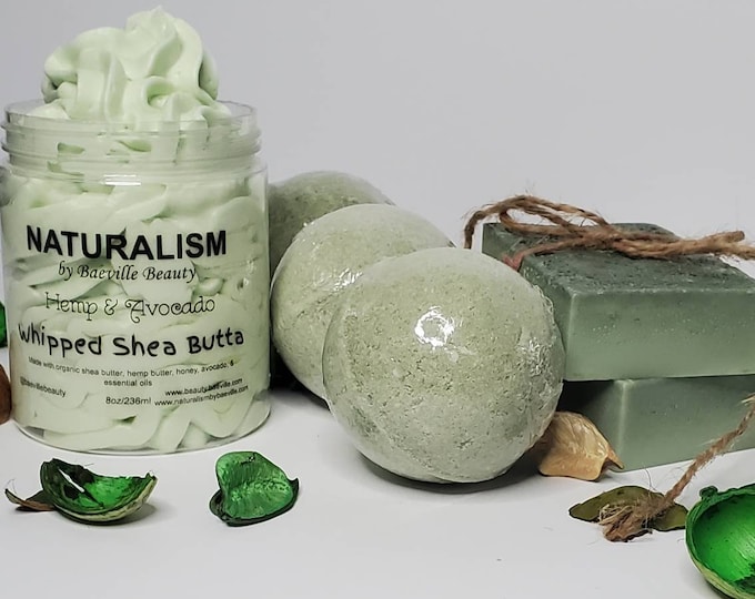 Hemp & Avacado Body Butta Bath Bombs Natural Soap Set