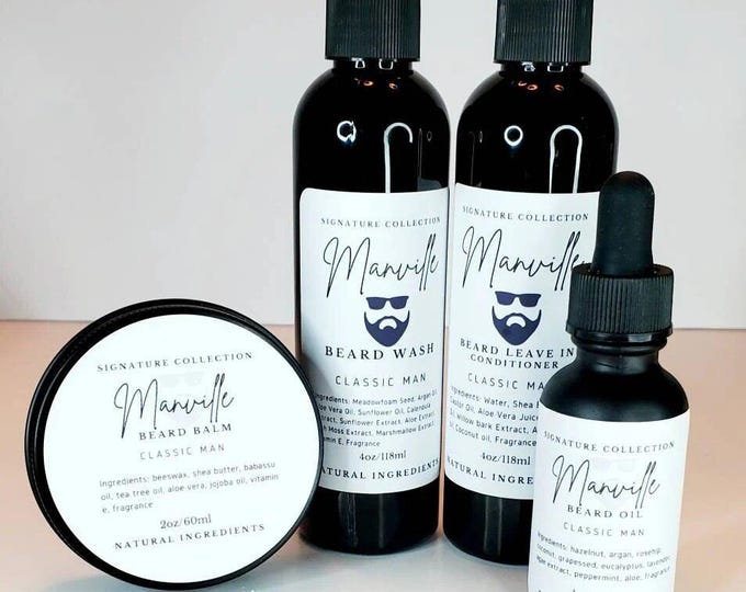 Manville (Men) Grooming Beard Care Gift Set|Gift for Him|Beard Butter|Beard Kit|Beard Oil| Beard Grooming Kit