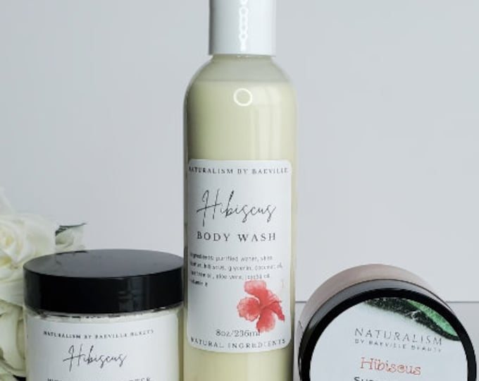 Hibiscus Shea Butter Body Wash|Set| Natural Ingredients