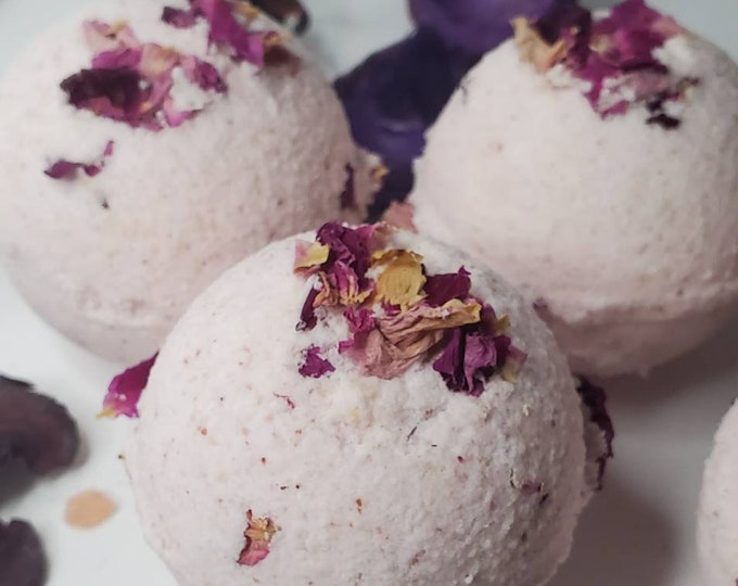 Pink Rose Himalayan Salt Bath Bombs | Eczema| Psoriasis|Skin Conditions|Calming