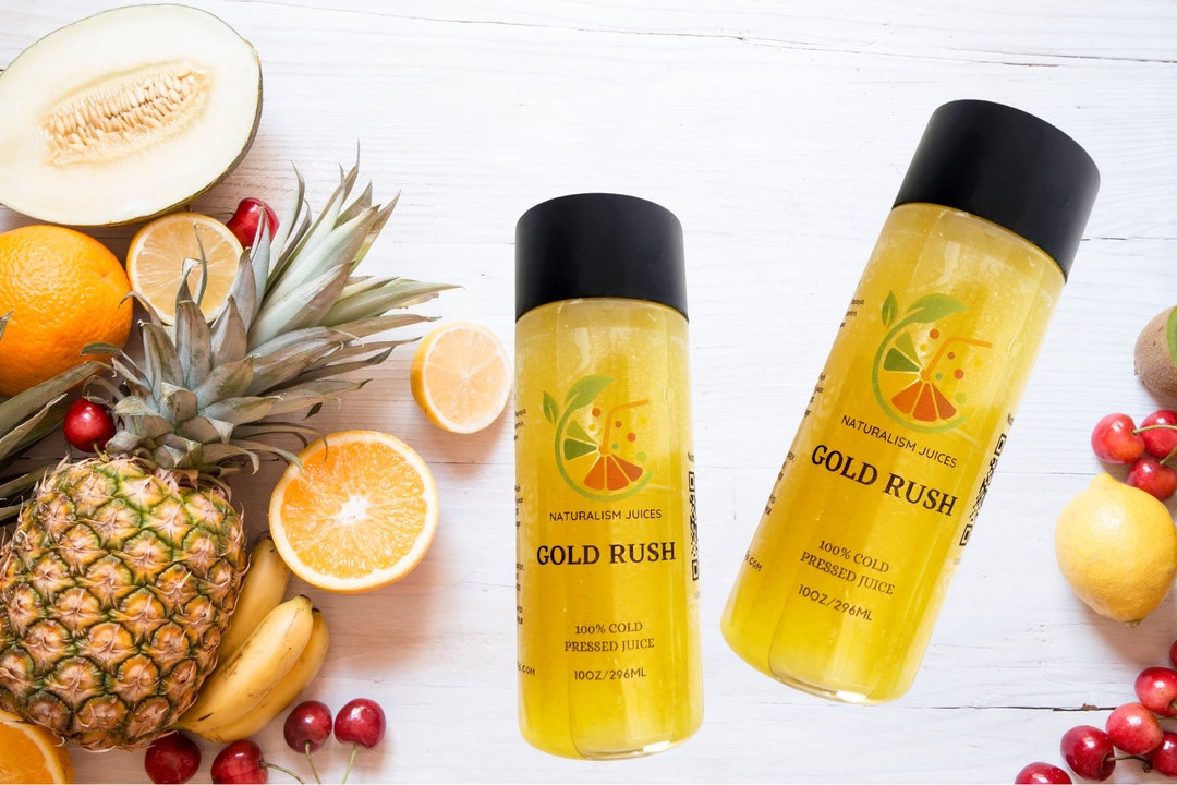 Gold Rush Juice 5pk Cold Pressed Cleanse Fat Burner Etsy