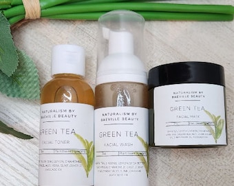 Green Tea & Ginseng Facial Wash + Toner Set