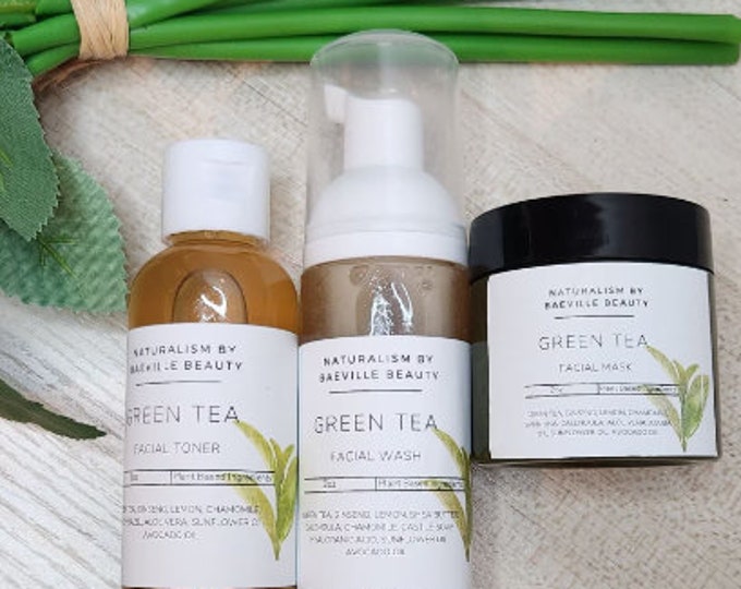 Green Tea & Ginseng Facial Wash + Toner Set