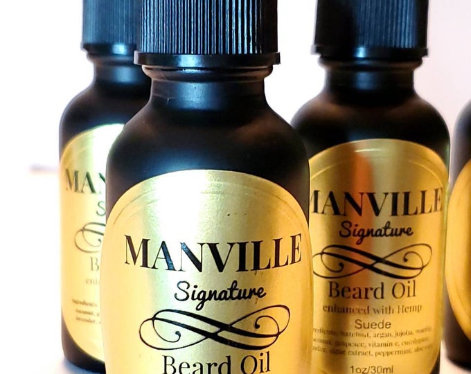 Wholesale 10 Manville Signature Beard Oil enhanced w/Hemp|Cologne Beard Oil|Wholesale Oils||Mustache Oil||Private Label|No Label| Wholesale|