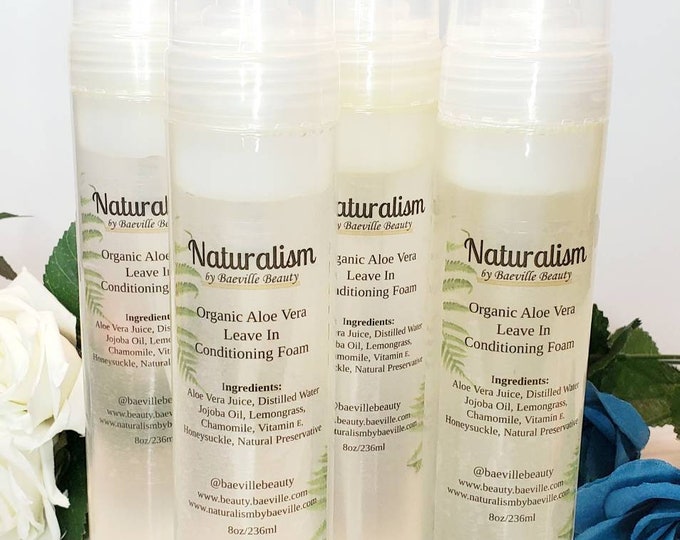 Organic Aloe Vera Strengthen & Restore  Leave In Conditioning Foam